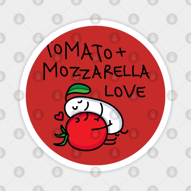 Tomato and mozzarella couple (b) Magnet by spontania